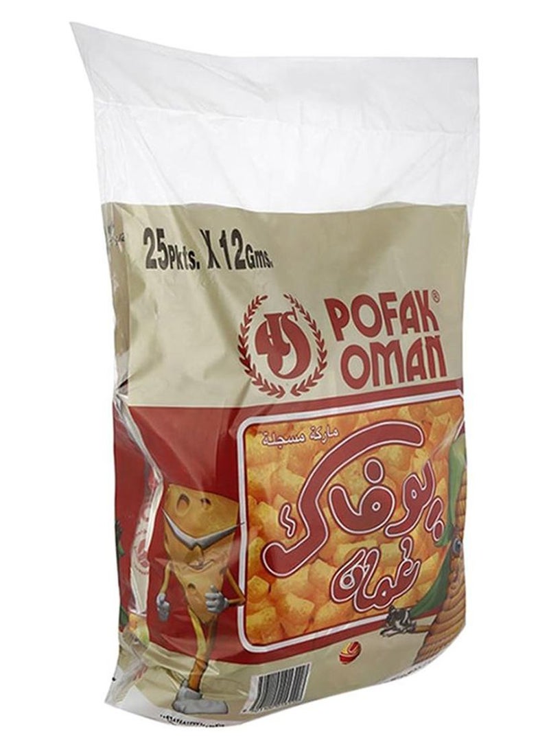 noon Pofak Oman Oman Corn Flavor Chips 12grams Pack of 25 + Coca Cola Zero Can 15 x 150ml - Image 2