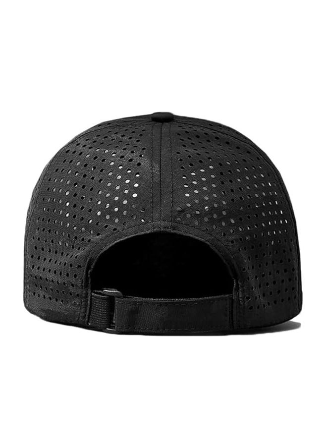 Generic Quick Dry Sports Baseball Cap, Adjustable Snapback, Moisture-Wicking Sweatband, Breathable Ventilation Holes Design, Structured Panels - Lightweight for Golf, Running & Outdoor Activities  - Image 4