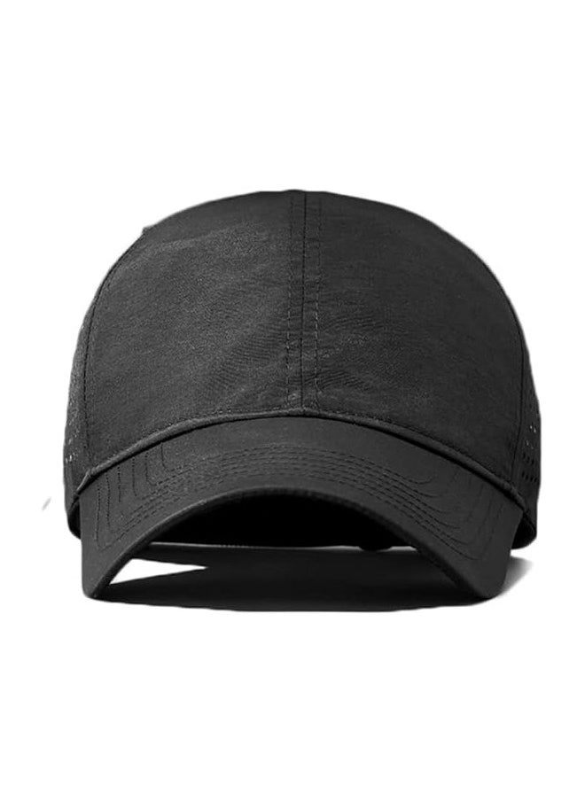 Generic Quick Dry Sports Baseball Cap, Adjustable Snapback, Moisture-Wicking Sweatband, Breathable Ventilation Holes Design, Structured Panels - Lightweight for Golf, Running & Outdoor Activities  - Image 3