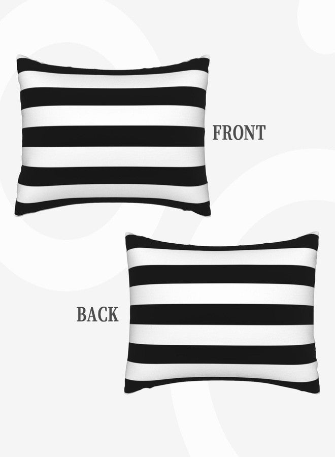 Poream Black and White Stripe Throw Pillow Covers 12x20 in Pillow Case Soft Farmhouse Cushion Covers Set of 2 for Sofa Bed Bedroom Car Chair Living Room Home Decor - Image 3