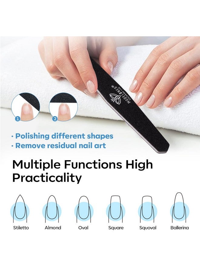 modelones 8Pcs Nail File And Buffer Set Professional Double Sided 100180 Grit Gel Nail File Set Manicure File For Acrylic And Natural Nails Nail Care Kit Tool Nail Supplies For Home And Salon Use - Image 4