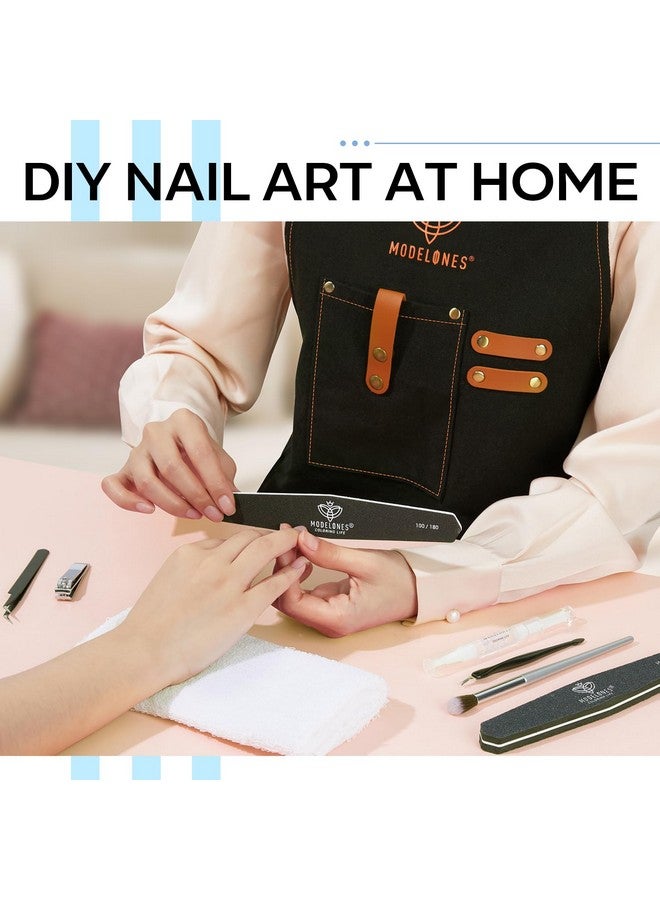 modelones 8Pcs Nail File And Buffer Set Professional Double Sided 100180 Grit Gel Nail File Set Manicure File For Acrylic And Natural Nails Nail Care Kit Tool Nail Supplies For Home And Salon Use - Image 5