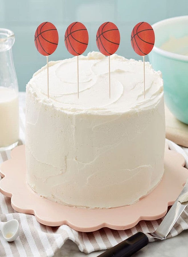FUNWING 48Pcs Basketball Cupcake Cake Toppers Party Supplies Dessert Muffin Cake Decorations for Basketball Themed Party, Baby Shower or Happy Birthday Party Decoration - Image 5