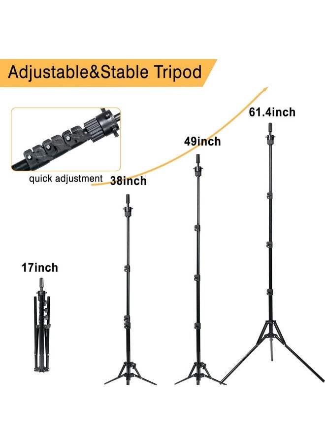 Goiple Wig Head Stand Tripod Metal Adjustable Mannequin Head Stand Upgrade Foldable Wig Stand For Cosmetology Hairdressing Training With Wig Caps Tpins Comb Hair Clip Carrying Bag Hot Comb Set - Image 4