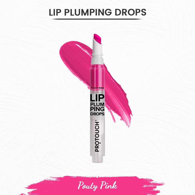 PROTOUCH Glossy Lip Plumping Drops Volumizing Lip Gloss With 8Hour Plumping Effect Vegan Formula With Caffeine Grape Seed Extract Pouty Pink - Image 3