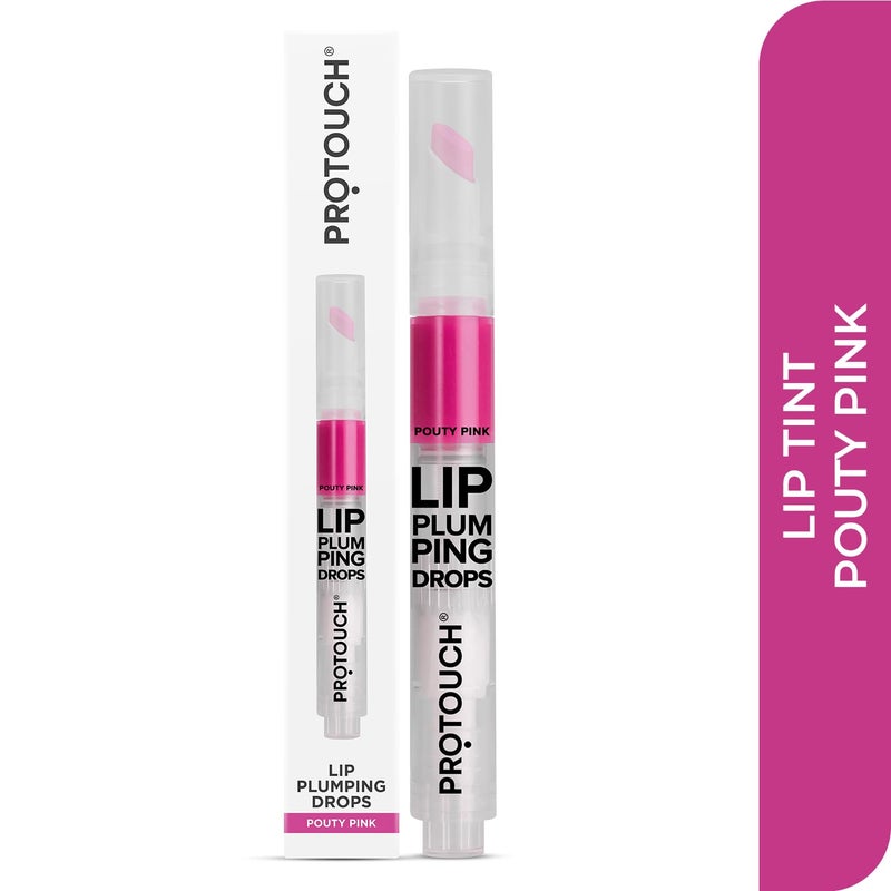 PROTOUCH Glossy Lip Plumping Drops Volumizing Lip Gloss With 8Hour Plumping Effect Vegan Formula With Caffeine Grape Seed Extract Pouty Pink - Image 2