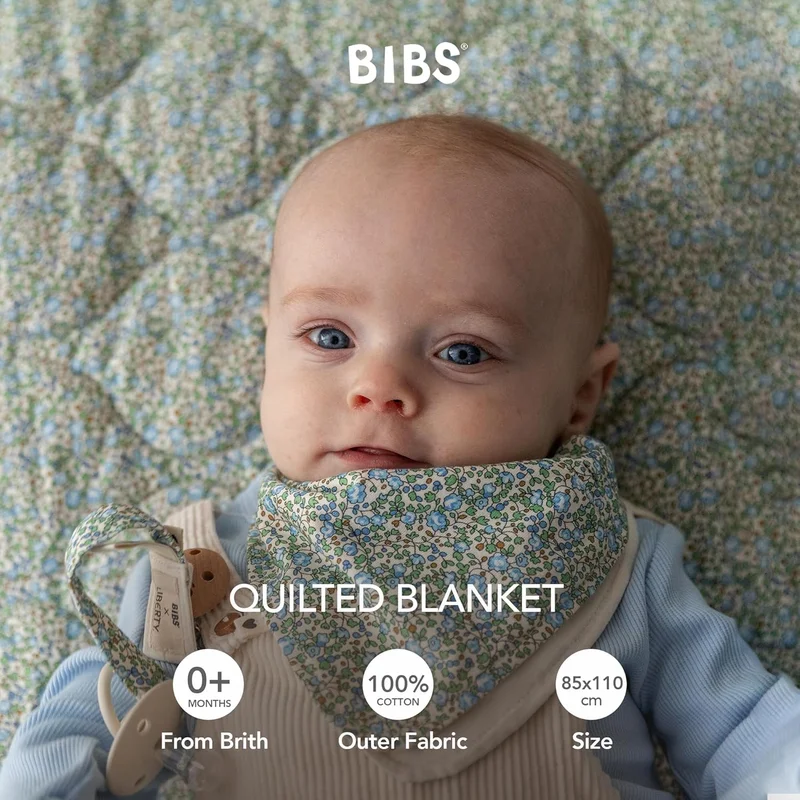 Bibs Bibs x Liberty Quilted Baby Blanket