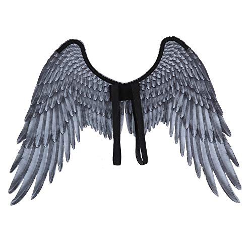 Himine NonWoven Fabric Festive Party Angel Wings Suitable for Child Decorative Wings Black - Image 1