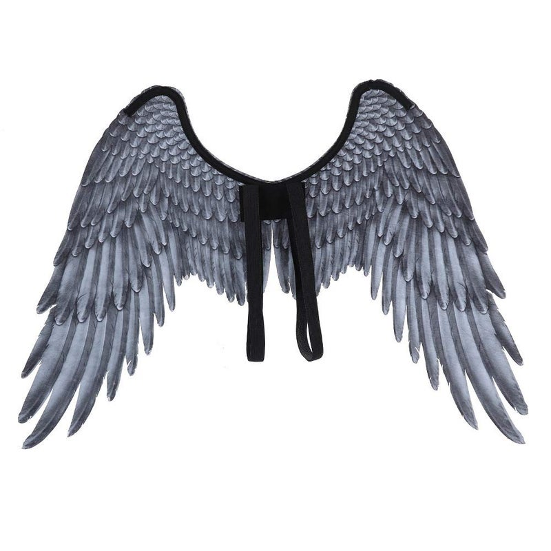 Himine NonWoven Fabric Festive Party Angel Wings Suitable for Child Decorative Wings Black - Image 2