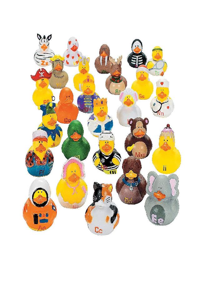 Fun Express Abc's Rubber Duckies - 26 Pieces - Educational and Learning Activities for Kids - Image 1