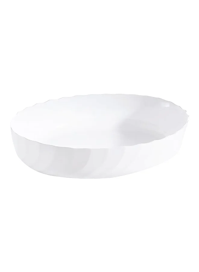 Luminarc Trianon Smart Cuisine Tempered Glass Oval Serving Dish White 32 x 24.5 cm P4018