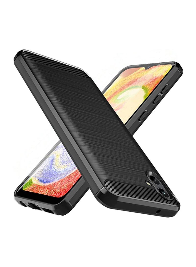 Samsung Galaxy A04 Mobile Case Protection with Slim Protector Shock-Absorption Flexible TPU Rubber Protective Cell Phone Back Cover for Galaxy A04 4G Black - Image 1