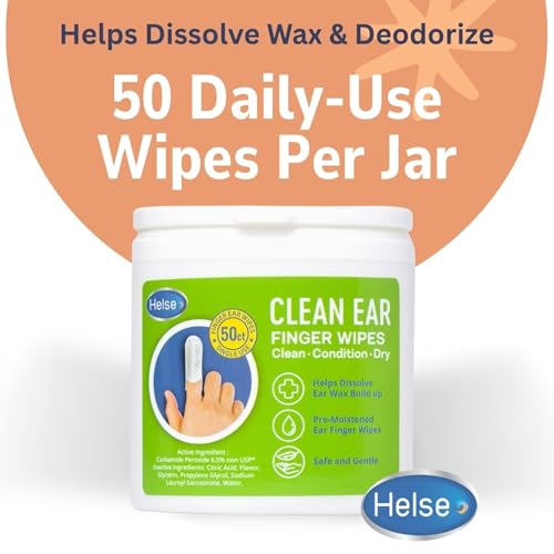 HelsRx Helse Ear Cleaning Finger Glove Human Ear Brush Safely Remove Earwax Sweat Oil Dirt Around Behind Inside Ears Gentle Soft Earlobe Cleaner Wipes for Babies Adults Pets 50 Count - Image 5