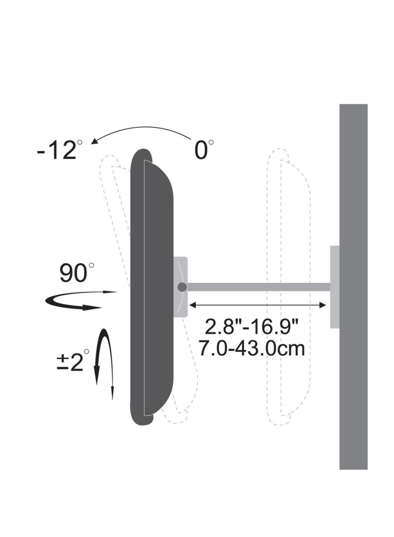 ELTRAZONE TV Wall Mount for 32 to 80 inch LCD LED Plasma Screens Fully Articulating VESA Stand Bracket (Heavy Duty 60-80 icnh Screen Till 70 kg) - Image 2