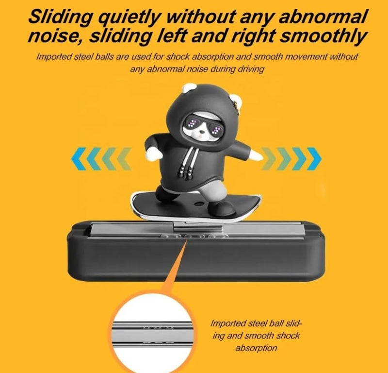 YOURKARTS.COM Panda Skateboard Dashboard Toy Sliding Action Figurine with Rewritable Number Plate | Cool Dashboard or Desk Decor Gift for Kids & Adults | Trending Accessories 2025 - Image 5