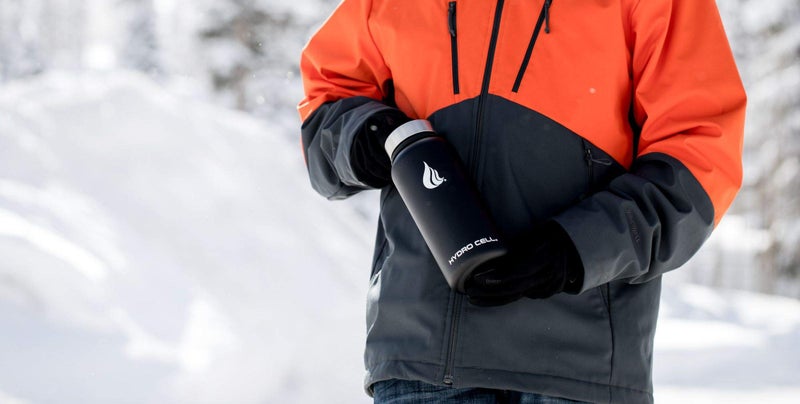 HYDRO CELL Stainless Steel Insulated Water Bottle with Straw - For Cold & Hot Drinks - Metal Vacuum Flask with Screw Cap and Modern Leakproof Sport Thermos for Adults (Black 32oz) - Image 5