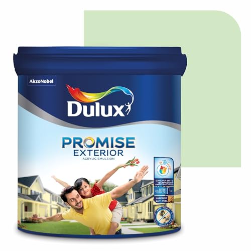 Dulux Promise Exterior Emulsion Paint (1L, Glass Green)Ideal for exterior wall paint, smooth finish, anti-peel & anti-crack, perfect for dry to moderate climates, 3-year warranty - Image 1