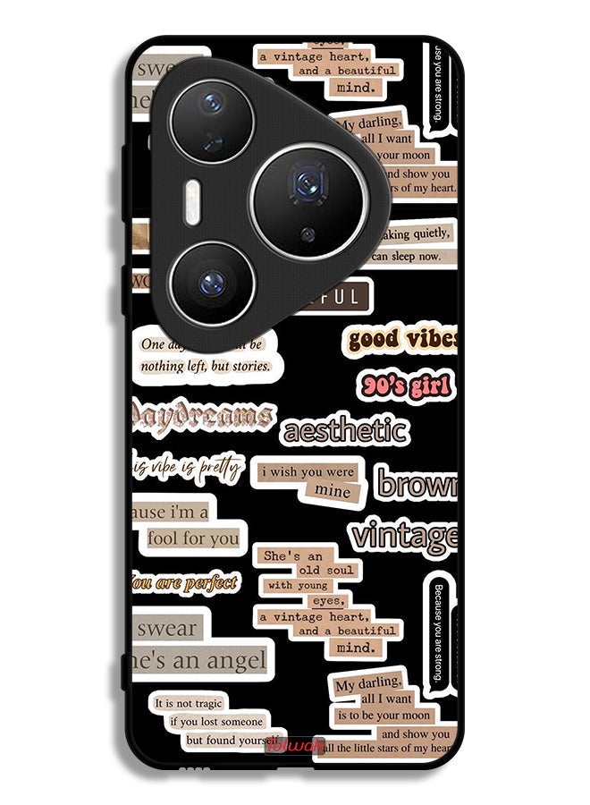 Tolwak Huawei Pura 80 Pro Plus Protective Case Cover Beautiful Quotes Stickers - Image 1