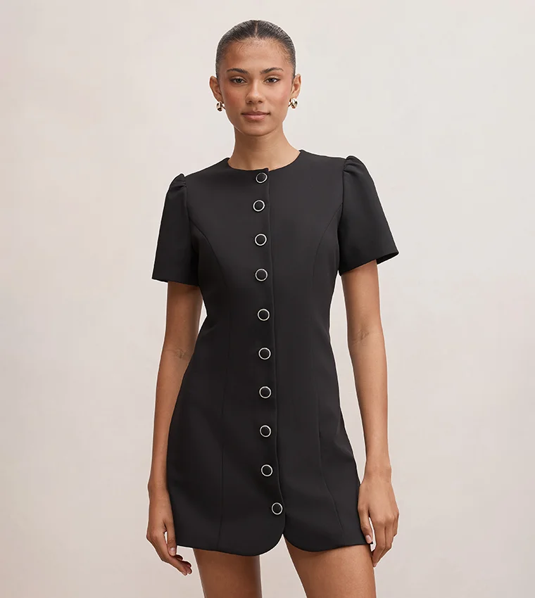 Forever New Elinda Button-Front Mini Dress