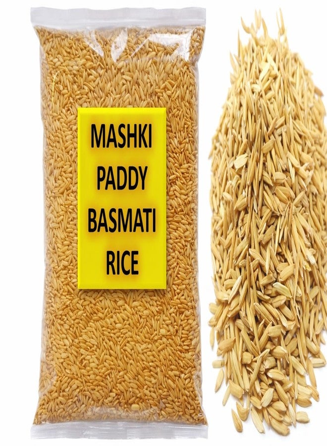 MASHKI Raw Basmatirice Paddy for Birds Food All Life Stage Birds Nellu Large Size Vadlu for Bird Seed (2 KG),All Life Stages - Image 1