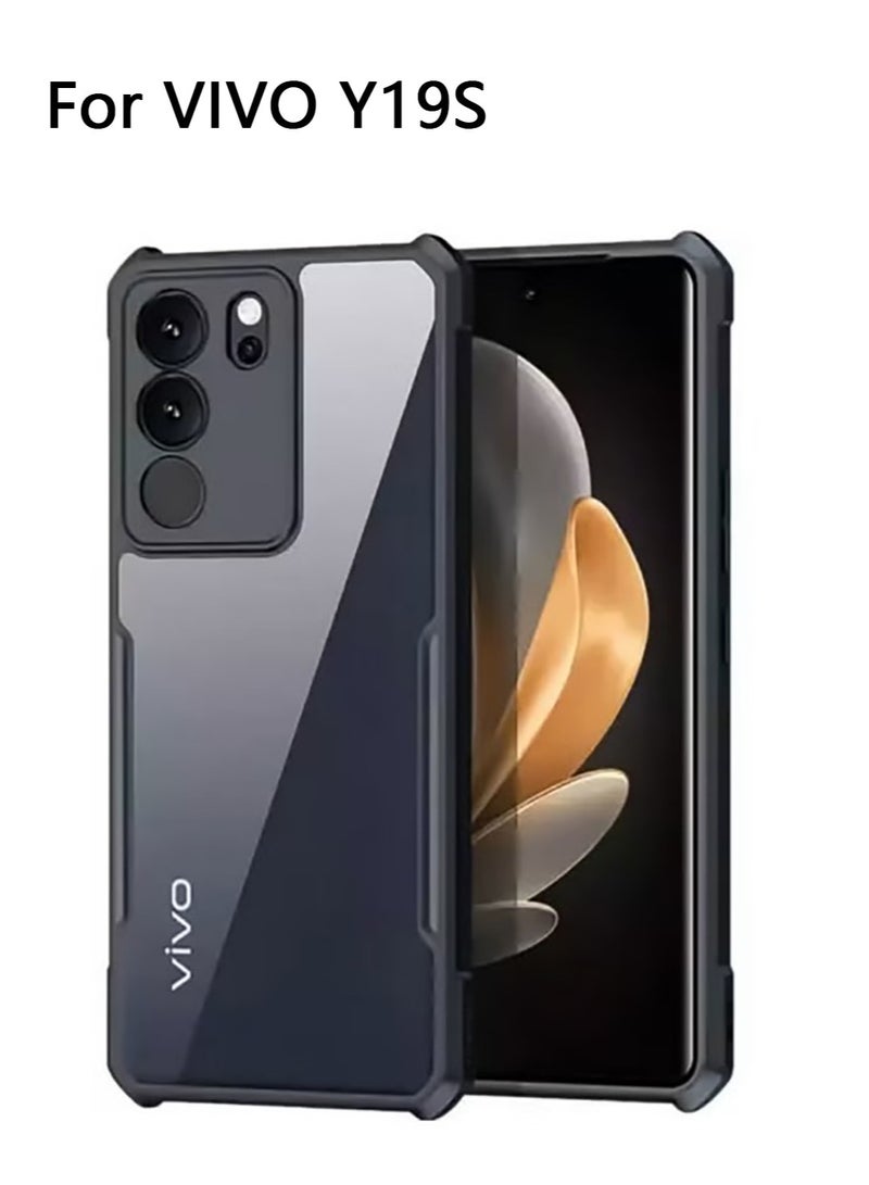 Case Compatible with VIVO Y19S, [Droproof] [Sweat-Proof] [Fingerprint-Proof] Shockproof Protective Phone Case-Black - Image 1