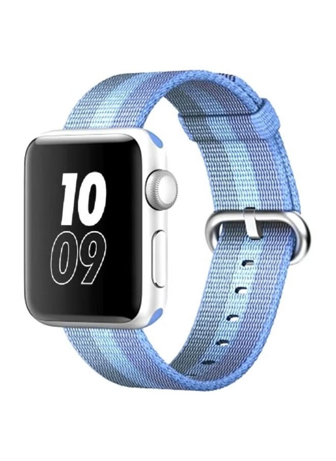 Ozone Woven Nylon Interchangeable Band For Apple Watch 38mm Blue 