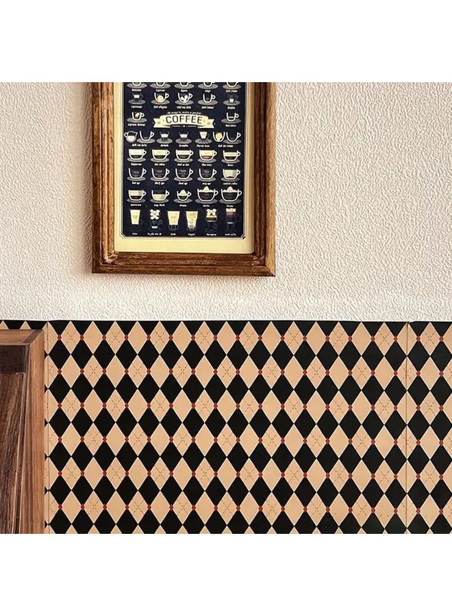 Miniature Dollhouse Wallpaper Vintage Blue Flowers 2pcs Self-Adhesive 1 6 1 12 Scale Cute Gift - Image 2