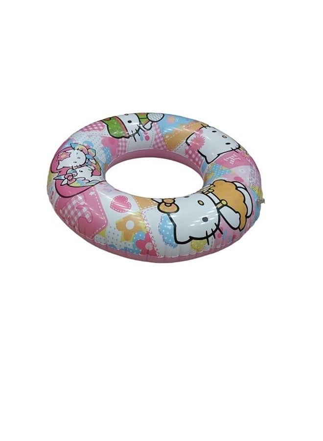 هالو كيتي Swim Rings, Donut Swimming Ring Inflatable Pool Float Smooth Swimming Circle Swimming Cat 80 Cm - Image 2