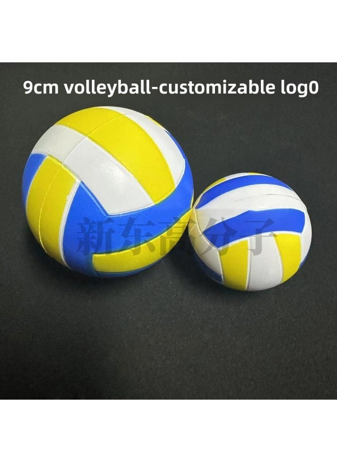Generic Polyurethane PU Foam Glossy Ball 4.0 5.0 6.3 7 9cm Glossy Ball Rugby Baseball Football Basketball-Color:9cm Volleyball (45g)  - Image 1