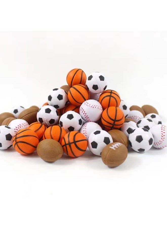Generic Polyurethane PU Foam Glossy Ball 4.0 5.0 6.3 7 9cm Glossy Ball Rugby Baseball Football Basketball-Color:9cm Volleyball (45g)  - Image 4