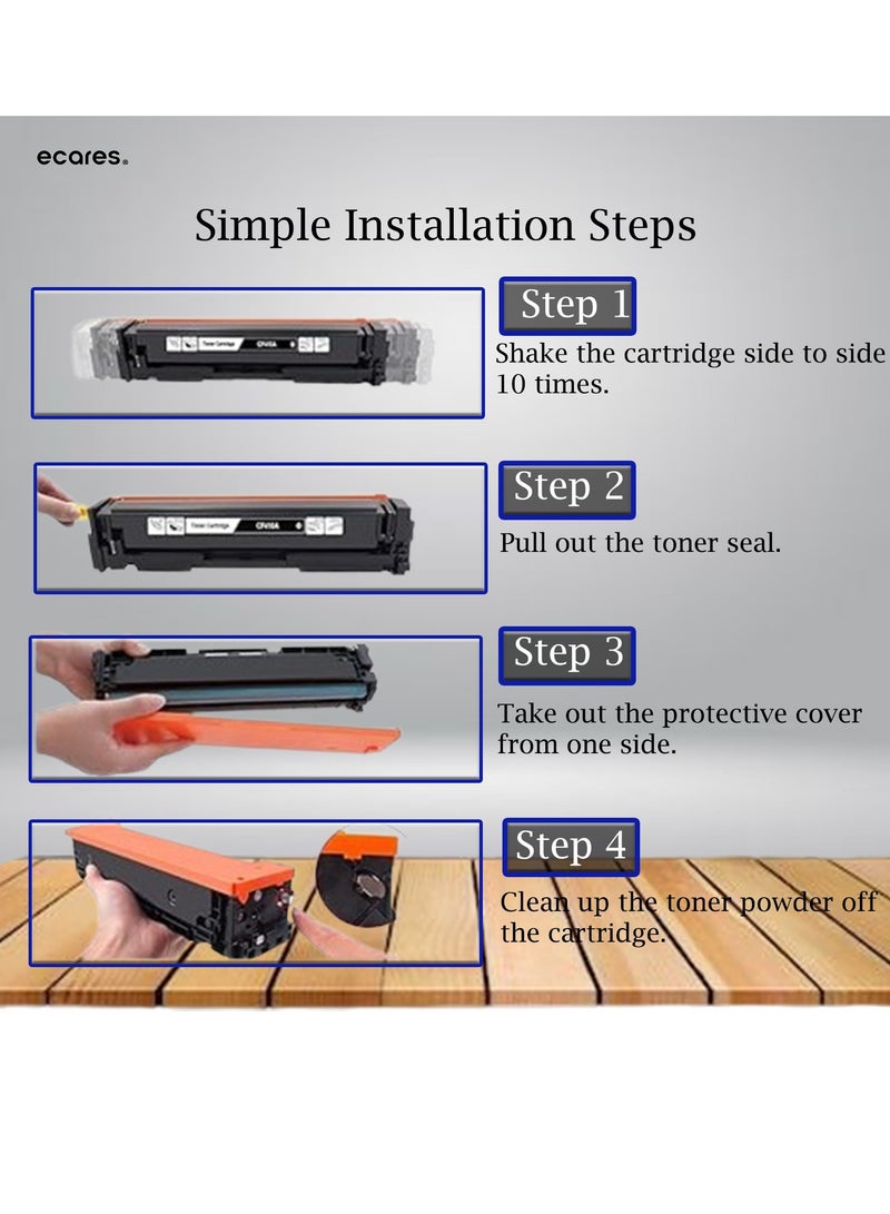 ECARES®205A Compatible Toner Cartridge CF533A Use for Color Laserjet M154 MFP M180/180n/M181/181fw Printer (Magenta) - Image 4