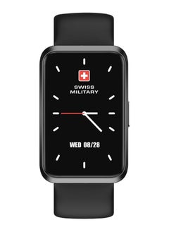 SWISS MILITARY Swiss Military Rhine2 Smart Band 1.57” Display, Bluetooth Calling, Multi Language, Health & Sports Tracking, 7 Days Battery, IP67, iOS/Android Compatible, Black Strap  - Image 1