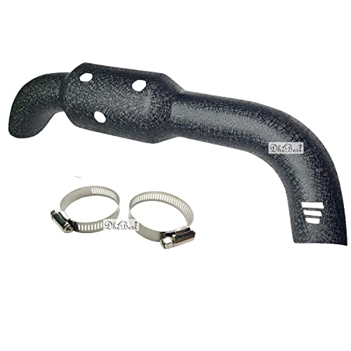 Dhe Best Bike Silencer Bend Pipe Heat Shield Protector/Cover Guard and Black only for Bs6 Model Compatible with RE Bullet Electra Twin Spark - Image 1