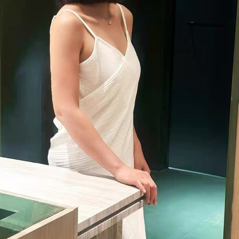 Four-Layer Wrinkled Cotton Yarn Pajamas Women'S High-Level Wearable Sling Bath Towel Bath Dress Backless For Summer - Image 4