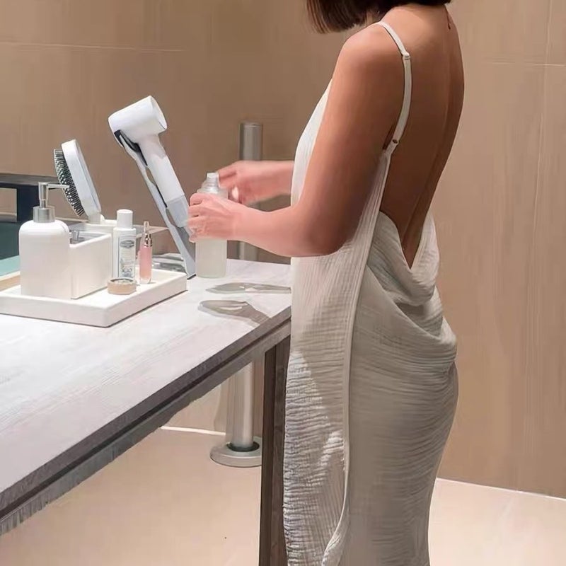 Four-Layer Wrinkled Cotton Yarn Pajamas Women'S High-Level Wearable Sling Bath Towel Bath Dress Backless For Summer - Image 3