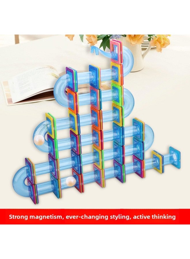 Magnetic Slide Building Blocks Variable Ball Matching Toys Children's Diy Early Education Toys 3-year-old Kindergarten-Color:Slide Magnetic Sheet 10 Piece Set 【storage Box】】 - Image 4