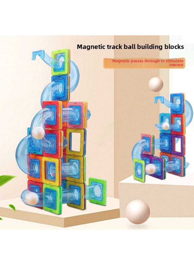 Magnetic Slide Building Blocks Variable Ball Matching Toys Children's Diy Early Education Toys 3-year-old Kindergarten-Color:Slide Magnetic Sheet 10 Piece Set 【storage Box】】 - Image 3