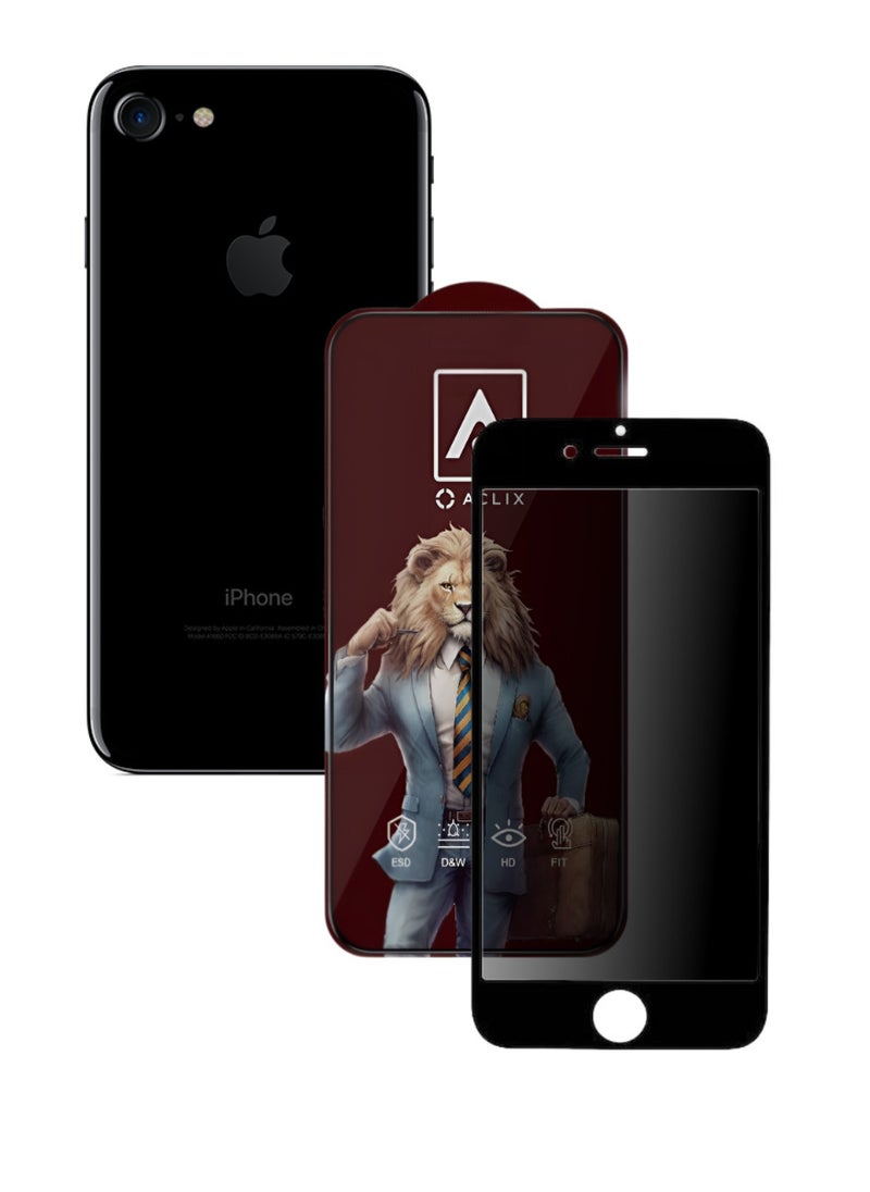 ACLIX Antistatic ESD Dustof Premium Quality High Definition Anti-Spy Privacy Tempered Glass Screen tector Designed For  iPhone 7 - Image 1