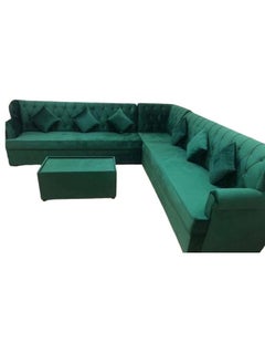 L Shape Sofa Set With Table & Pillow 6 Seater Green-250x80x80 - pzsku/Z1260FA687E807B347EE9Z/45/_/1677353434/825f8614-dcd2-485a-b423-b9cc759885b8