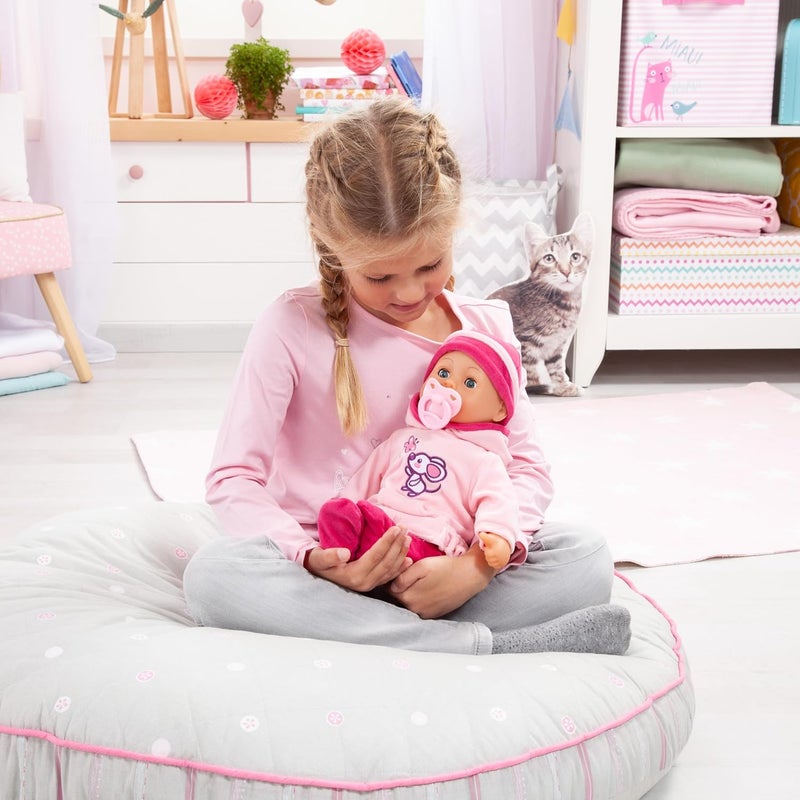 Bayer Design 93824BD First Words Baby Interactive doll, talking, sounds, soft body, bottle, dummy, 38cm - Image 5