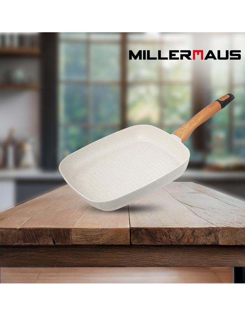 MILLERHAUS Millerhaus Natural Grill Pan 28cm Forged Aluminium  - Image 3