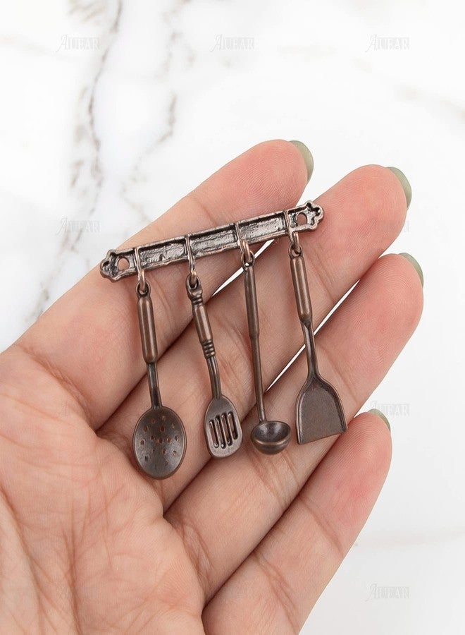 AUEAR, 5 Pack 1:12 Mini Home Kitchen Accessories Kit Spoon Shovel Cookware Tools for Decoration - Image 3