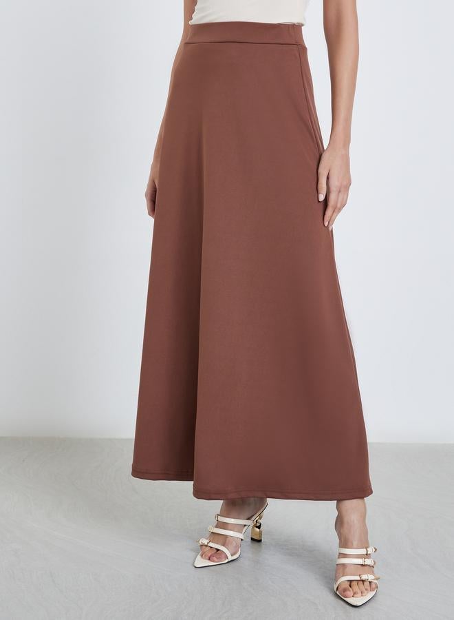 ستايلي تنورة طويلة سادة محبوكة - Image 2