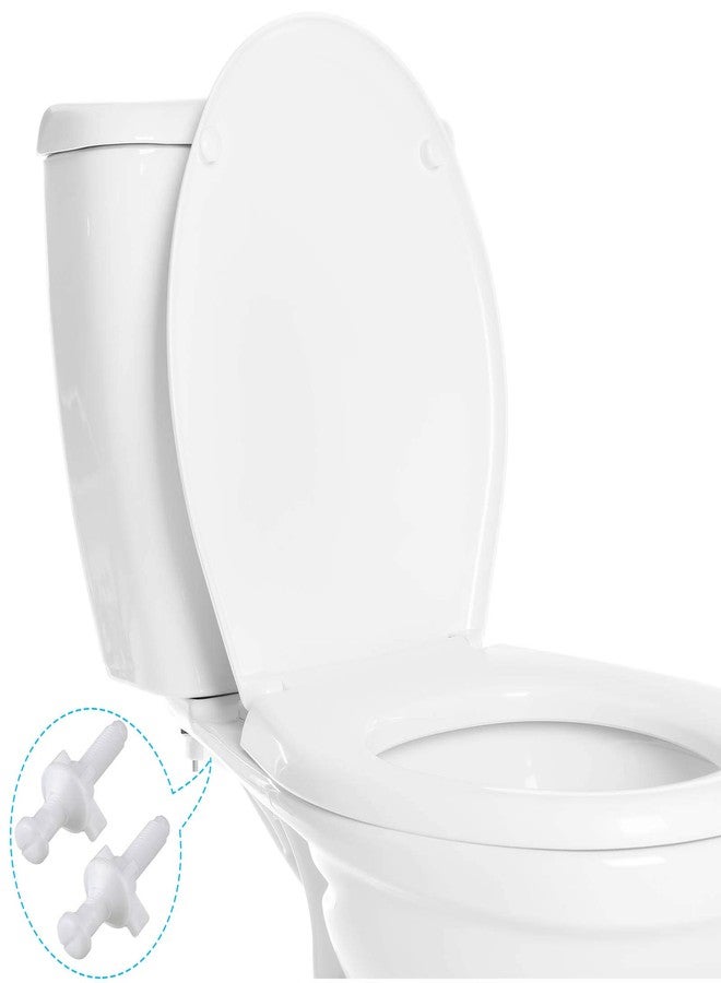 Jetec مجموعة استبدال براغي مقعد المرحاض من جيتيك 16 قطعة، براغي بلاستيكية مع صواميل وغسالات بلاستيكية لإصلاح مقعد المرحاض العلوي، أبيض - Image 4