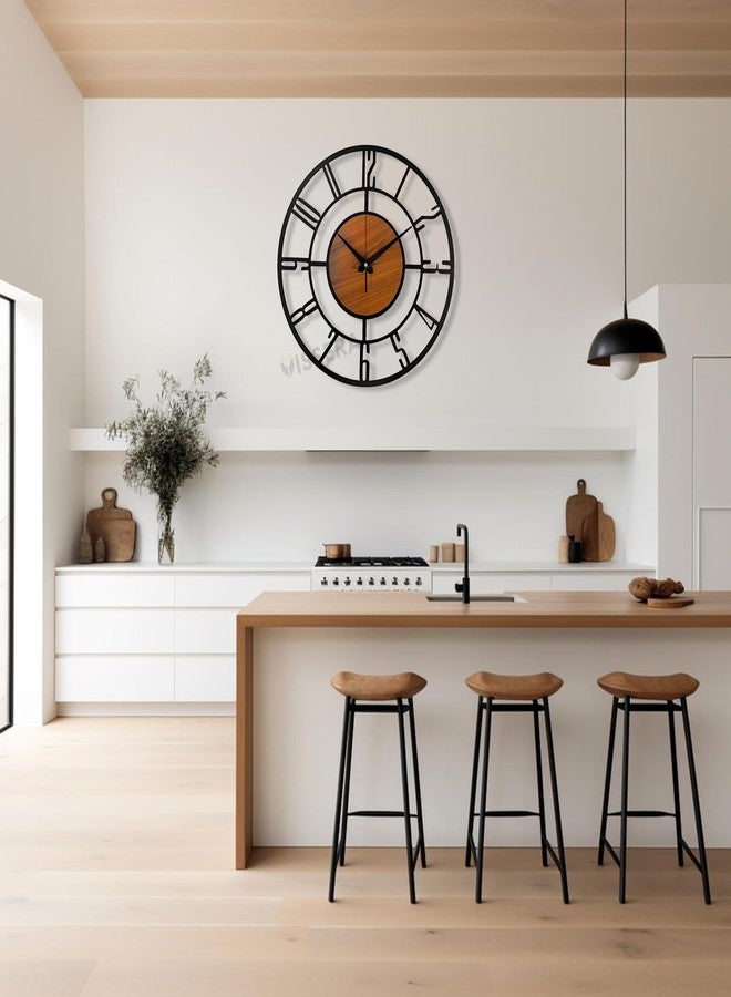 vissera Designer Metal Wall Clock for Living Room | Latest Antique Stylish Fancy Decorative Big Size Wall Watch for Bedroom, Office, Kitchen, Dining, Hall and Décor - Image 5
