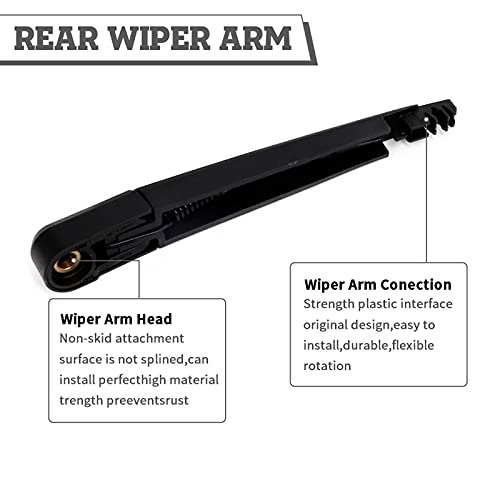 HODEE Rear Wiper Arm & Blade Kit,Exact-Fit Replacement for 2022-2024 Chevrolet Chevy Equinox GMC Terrain,OEM-Style Fit,Easy Install in Minutes,Complete Hardware Included (Cap/Nut),Streak-Free Wipe - Image 4
