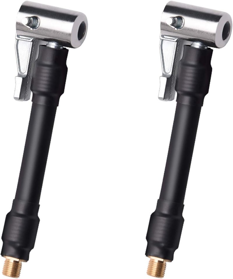 Melphan-Auto 2PCs Air Inflator Hose Adapter Convert Twist On Connection to Lock On Connection, Locking Air Chuck with Hose and Standard Tire Valve Fine Thread - Image 1
