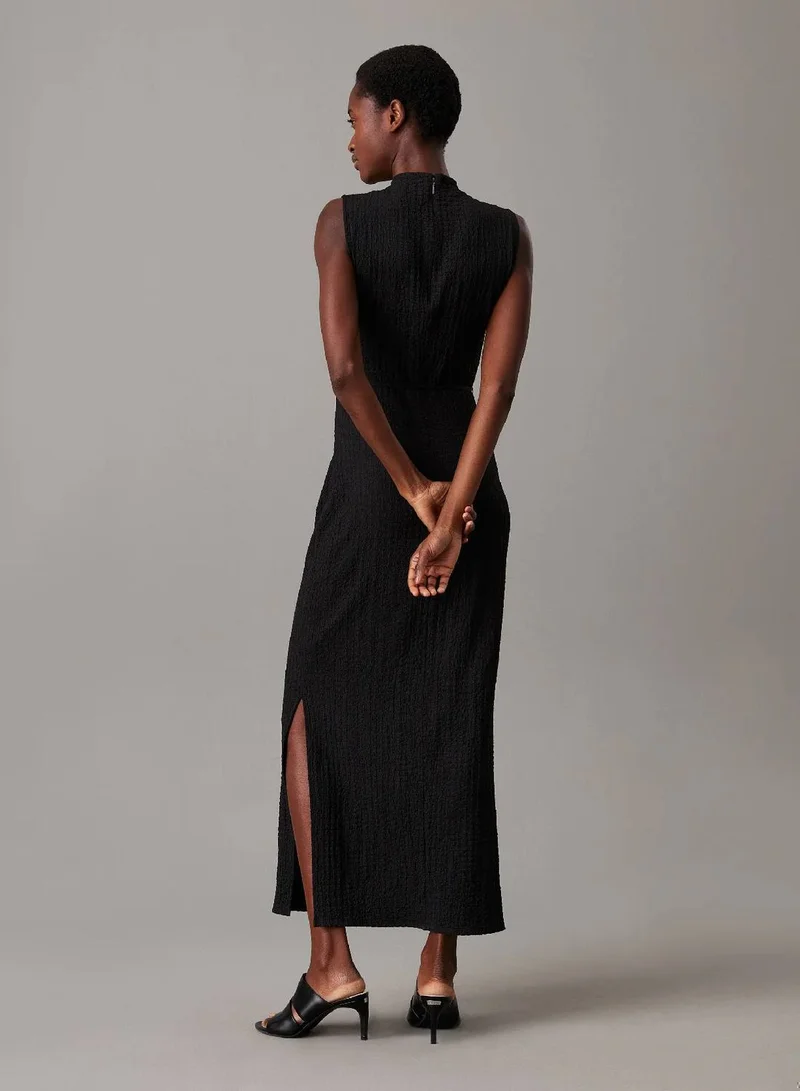 CALVIN KLEIN Crinkle Jacquard Ankle Dress
