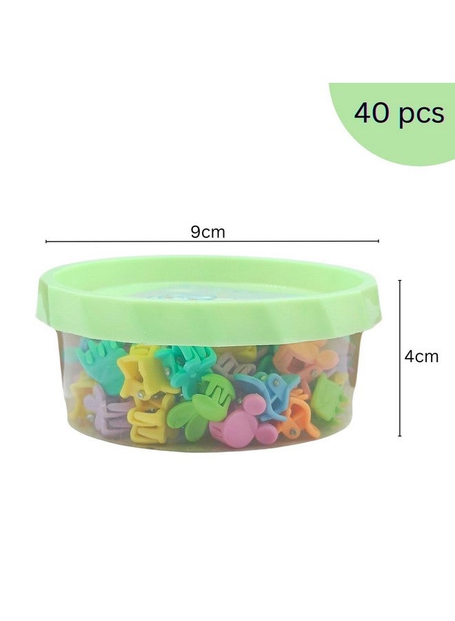 FHF 40 Pcs Colorful Mini Hair Clutcher for Women | Cute Small Hair Clips for Baby Girl/Kids/Toddlers & Women | Cute Floral Baby Hair Accessories for Girls (40 Pcs) - Image 5