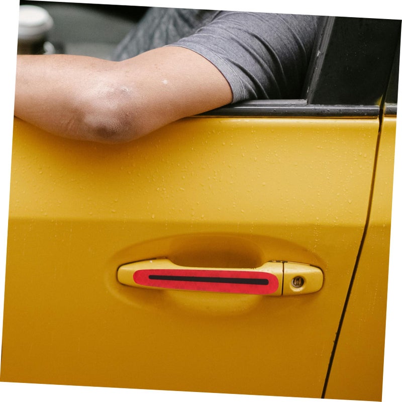 4 Pack Car Door Handle Protectors Scratch Prevention Reflective Stickers Easy Application - Image 3